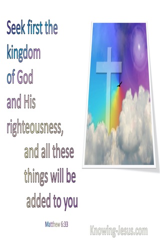 Matthew 6:33 Seek Ye First The Kingdom Of God (purple)